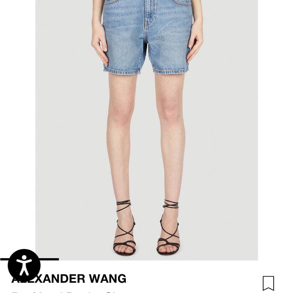 Alexandra wang boyfriend Blue Denim Shorts